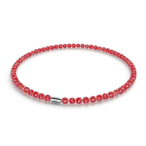 Rubis | Argent sterling .925 | Enveloppe de verre luciole